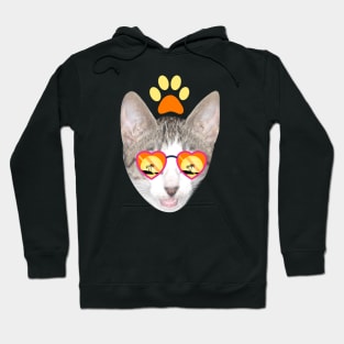 Meowvellous Moments: Cat's Sunglasses Summer Escapade Hoodie